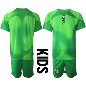 Baby Fußballbekleidung Frankreich Torwart Auswärtstrikot WM 2022 Kurzarm (+ kurze hosen)